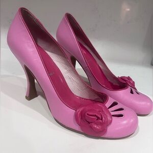 Jeffrey Campbell Pink Heels with Rose Detail